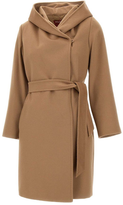 막스마라 벨트 더블 브레스티드 울 코트