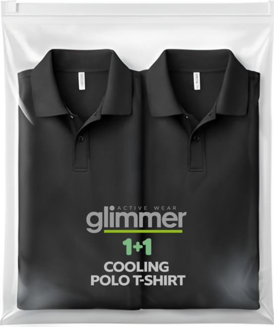 [1+1] 글리머 기능성 반팔 카라티 남녀공용 골프웨어 헬스 작업복 통기성 쿨링 티셔츠 302-ADP