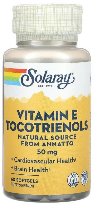 솔라레이 비타민E 50mg 토코트리에놀 Vitamine E Tocotrienols 소프트젤 60정, 1개 - 쿠팡