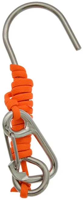 다이빙 스테인리스 스틸 싱글 훅 120cm 스파이럴 코일 랜야드 분실 방지 리프, 03 Burgundy, 01 China Mainland, 03 오렌지