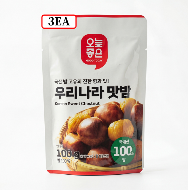 오늘좋은 우리나라 맛밤, 100g, 3개