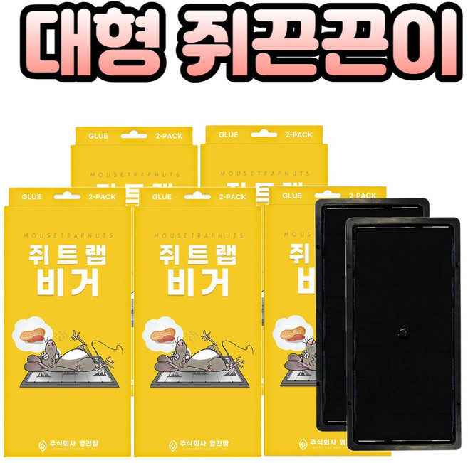 농사친구 쥐트랩 너츠 비거 플라스틱 쥐끈끈이, 1개