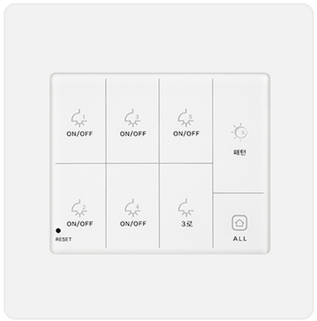 디노2 터치 6구(3로포함) 스위치 - 화이트, 1개