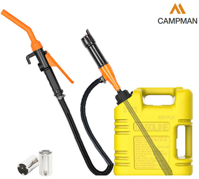 캠프맨 레버형 자동 주유기 급유기 펌프 건전지작동, 1개