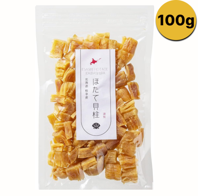 홋카이도 말린 패주 조각 건조 가리비 관자 오호츠크산, 1개, 100g