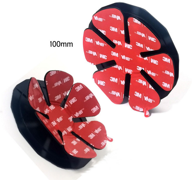 3M VHB 10cm 초강력 접착제 강력 흡착 초강력 내비게이션 거치대 흡착판 업그레이드된 곡면 밀착 핸드폰 스마트폰 거치판 차량용 흡착패드 대시보드 사계절 제조사 직수입, 블랙, 1세트