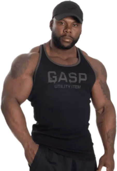 GASP 가스프 머슬핏 헬스 짐웨어 민소매 나시, 블랙 - 쿠팡