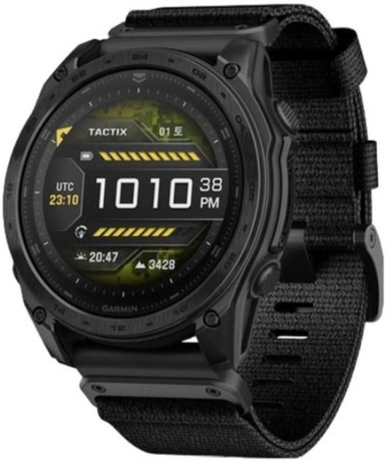 가민 택틱스 8 AMOLED 아웃도어 GPS 스마트 워치, 블랙, 3.56cm, GPS + 블루투스