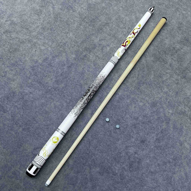 【過關斬將】黑科技撞球桿套裝 專業級初學者撞球桿, 白龍單杆,大頭, 1個