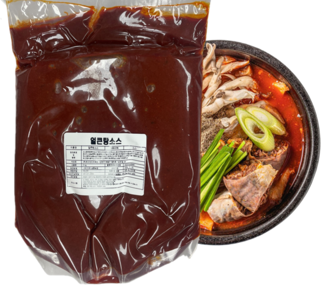 얼큰탕소스 얼큰소스 얼큰육수 양평해장국소스 해장국소스 얼큰순대국, 1개, 2kg