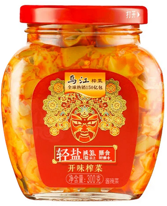 烏江榨菜瓶裝榨菜 開味口味, 300g, 1個
