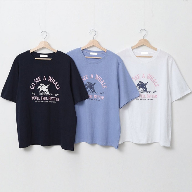 빅걸스토리 빅사이즈 여성 더베일리 반팔티