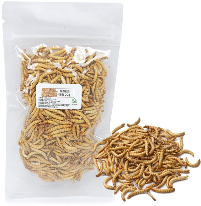 도치퀸 동결건조 밀웜 약 500마리, 20g, 1개