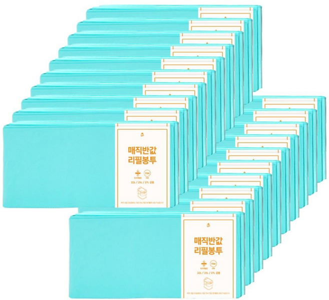 매직캔 호환 반값 리필봉투 280 무향, 20개, 27L
