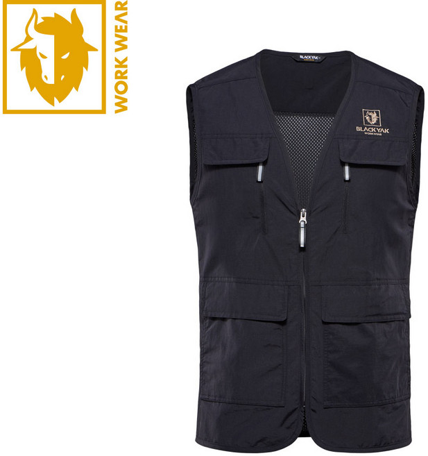 블랙야크 조끼 P-세이프베스트 망사조끼 블랙