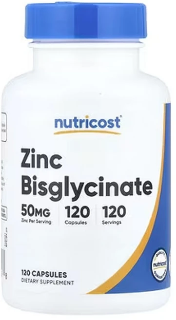뉴트리코스트 아연 비스글리시네이트 50mg 120캡슐, 1개, 120정 - 쿠팡