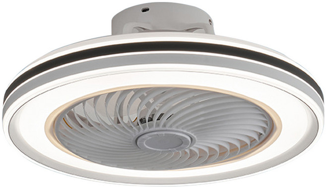 【XINGMU 興沐】吸頂風扇燈 110V 靜音 LED吸頂燈 餐廳臥室兩用, 黑色50公分帶遙控
