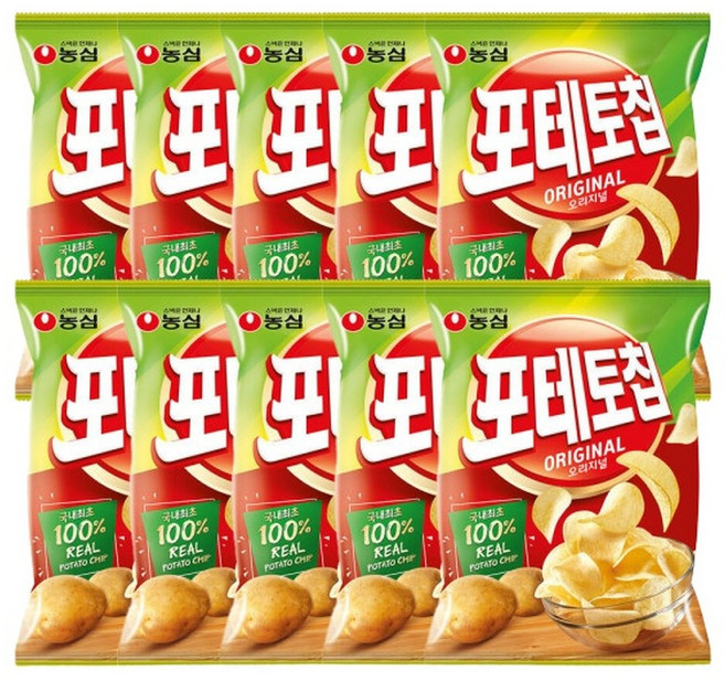 농심 포테토칩 오리지널 60g 10개