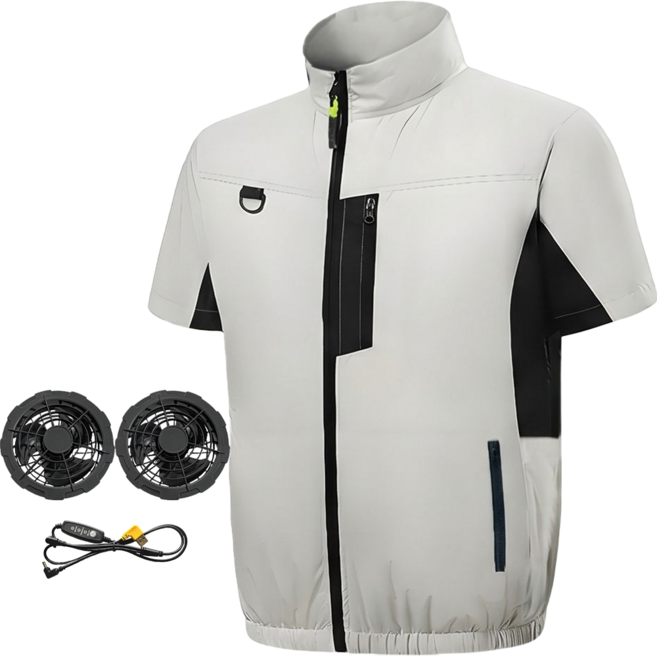 [KC인증] 선풍기 옷 선풍기 조끼시원한 여름 쿨링 선풍기 쿨 반팔 선풍기 조끼 여름작업복 K12