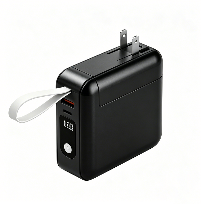 20000mAh 行動電源 支援Lightning+Type-C 22.5W 快充 附AC插頭, 黑色, 20000mAh新款行動電源