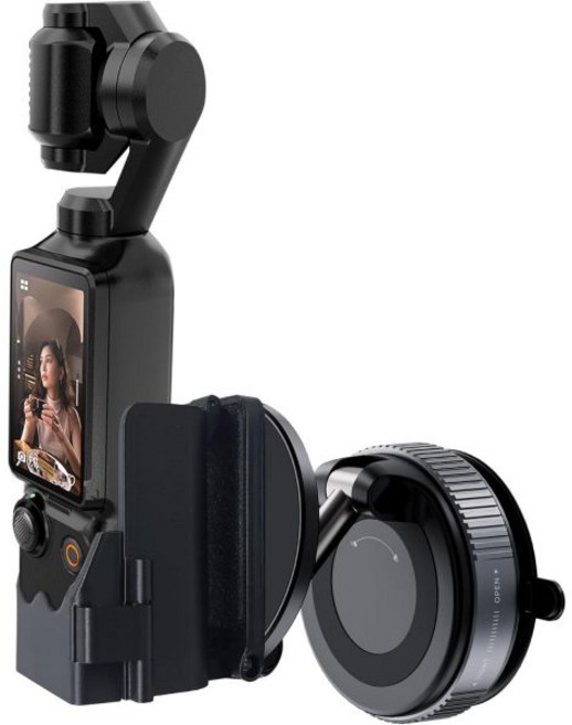 DJI Osmo Pocket 3용 자석 흡착컵 마운트 2-in-1 조절 확장 어댑터 3 호환 액세서리 키트 차량 앞유리/금속용 30파운드 흡착력 및 N52, 1개