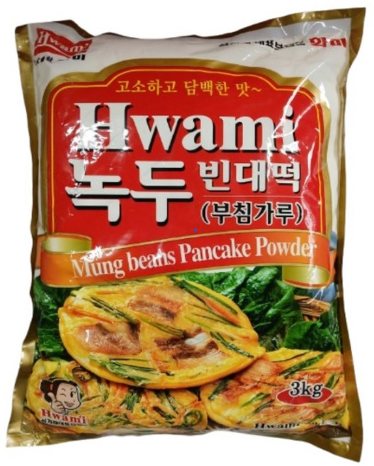 화미 녹두 빈대떡가루 3kg+3봉 1박스, 3kg, 3개