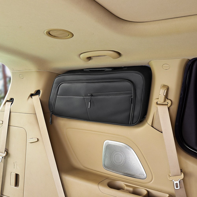 유투카 호환 더뉴 올뉴 카니발 윈도우 백 3열 창문 수납 정리함 악세사리 용품, 블랙