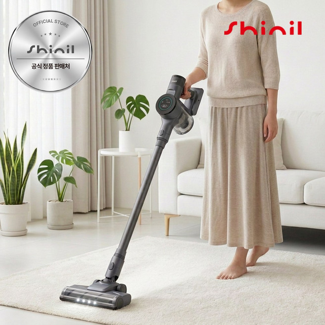 신일 BLDC 싹쓸이 무선 진공 청소기 + 충전 거치대 포함 SVC-JS330WK, GREY색상