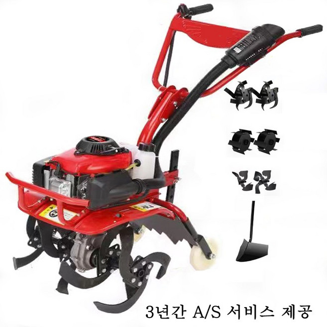 WORKKING미니 관리기 농업용 소형 텃밭 트랙터 승용 4행정 11마력경운기+송토바퀴+제초바퀴+도랑바퀴+쟁기, 1개