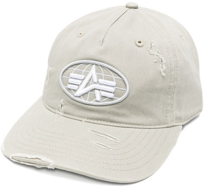 알파인더스트리 로고 패치 디스트레스드 모자