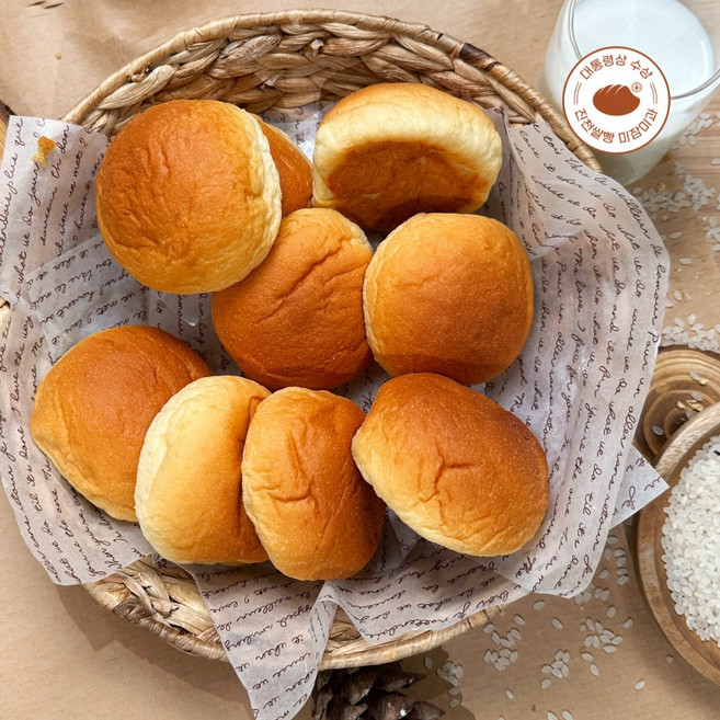 [진천쌀빵 미잠미과] 쌀눈쌀모닝, 8개, 32g