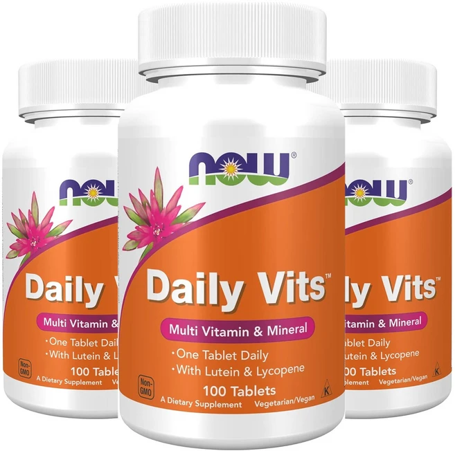나우푸드 데일리 비츠 멀티비타민 & 미네랄 타블렛, 100정, 3개 - 쿠팡