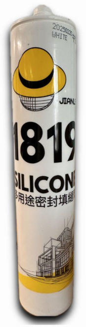 健樂科技有限公司 1819 中性霧面矽利康 300ml 透明, 1個