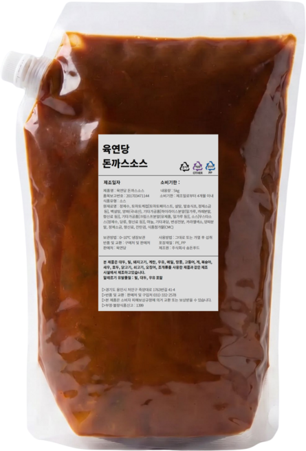 육연당 옛날식 달콤새콤 경양식 돈까스소스 5kg 업소용 대용량, 1개