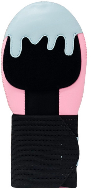 아이스크림주루장갑 야구 포수 수비 슬라이딩 글러브 좌우 손가락보호 장갑, 핑크 블루, 1개