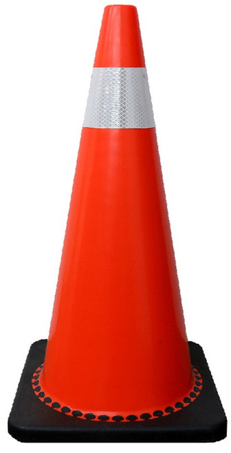 PVC式厚底交通錐三角錐 底部加重耐撞擊 足2.5公斤 底座3公分, 1個, 橘