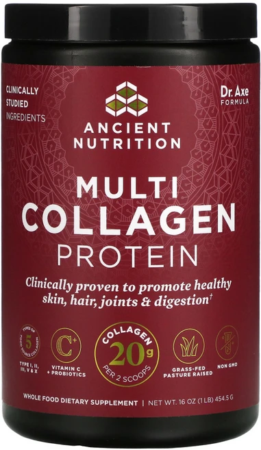 Dr. Axe / Ancient Nutrition 종합 콜라겐 단백질 454.5g(1lb), 1개, 454g - 쿠팡