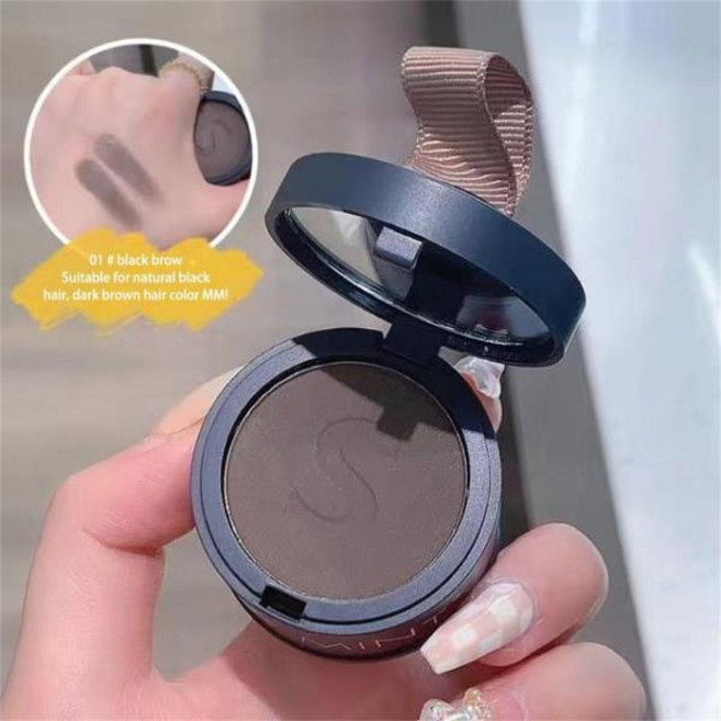 천연 헤어 필링 라인 섀도우 컨투어링 파우더 컨실러 즉각적인 블랙 다크 브라운 호환 루트 커버 업, 01 Black Brown, 한개옵션1