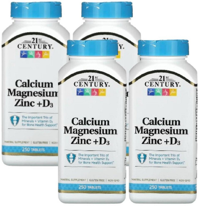 4개 21st Century 마칼디 칼마아디 90정 칼슘 산화마그네슘 산화아연 비타민디