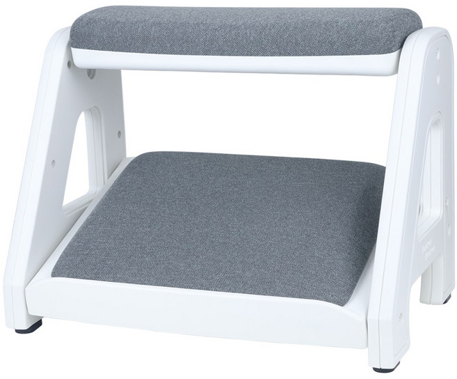 피치트렌디 풋쉬풋쉬 발받침대 사무실 사무용 국산 발받침 컴퓨터 책상 다리받침대 수유발판, 화이트, 그레이