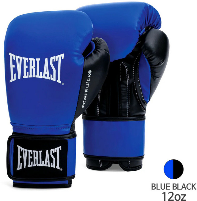 에버라스트 파워락 OG 복싱 글러브 양손착용, 1세트, 블루블랙