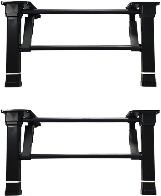 H형 접이식 높이조절 상다리 밥상 테이블다리, 블랙, 2개