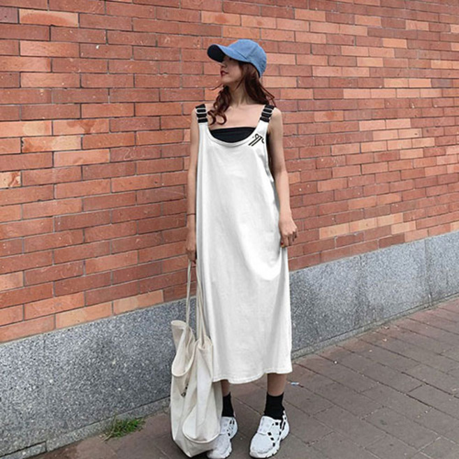 이노뱅크 스프링 GM0046B 여자원피스 끈원피스 뷔스티에 멜빵 멜빵원피스 롱원피스 롱드레스 여름원피스 예쁜원피스