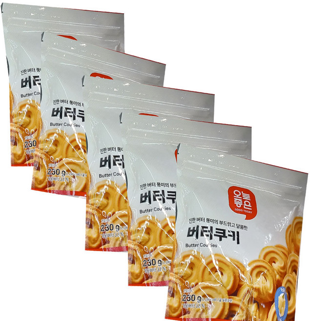 오늘좋은 버터쿠키, 5개, 230g