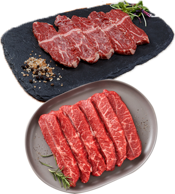 [빌리푸드] 청정 수입 소고기 토시살300g+부채살200g 구이용, 500g, 2세트