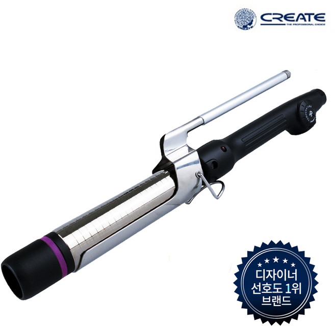 그리에이트 티타늄 컬링 아이롱 TR360 미용실 전문가용 회전 봉고데기, 38mm, 38mm