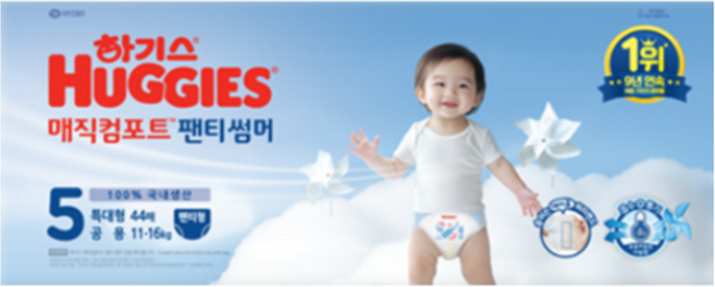 하기스 2023 매직컴포트썸머 특대형 5단계(11~16kg) 팬티형 기저귀 남여공용, 5단계, 120매