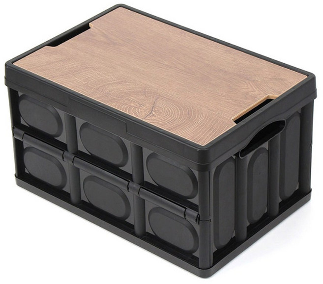 이샵 캠핑 폴딩박스 30L 블랙 튼튼한박스 접이식폴딩박스 튼튼한상자