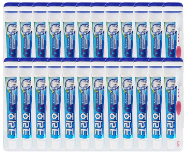 크리오 휴대용 칫솔치약 세트 여행용기내용 x24, 50g, 단품, 1