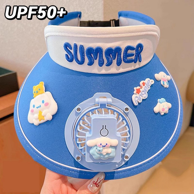 BAFC1857 아동 자외선 차단 모자 귀여운 캐릭터 모자 선풍기 모자 키즈 아웃도어 선캡